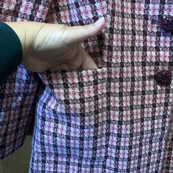 I.e. Pink plaid Coat size L - Picture 4 of 7